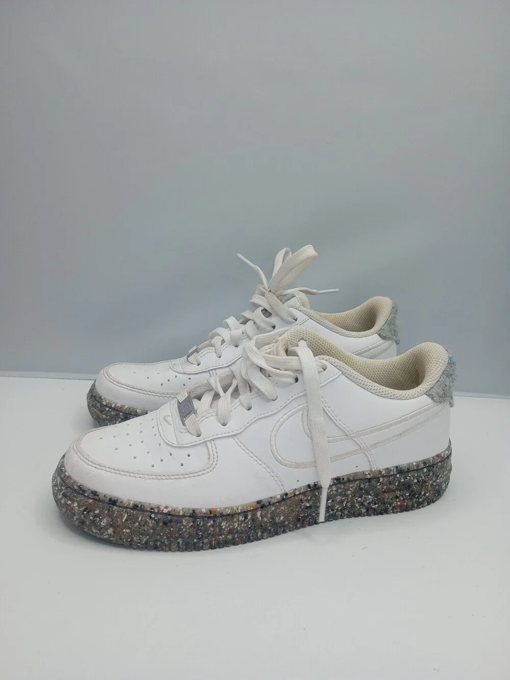 Nike Air Force 1 GS Recycled Wool Pack White Shoes DB2813-100 Youth 4.5 Sneakers